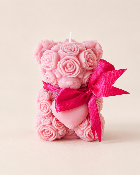 Lyssett – Bamse & bukett i rosa