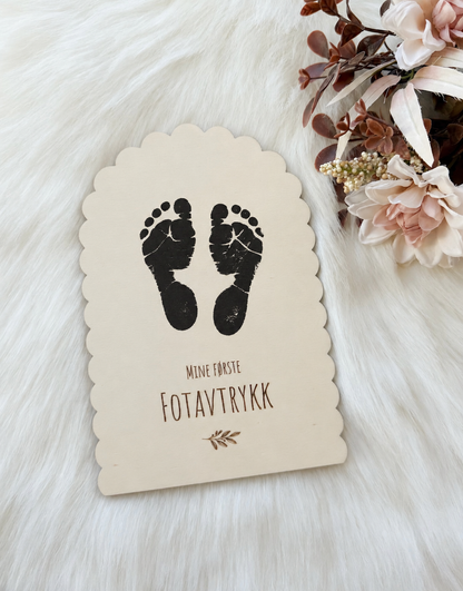 "Mine første fotavtrykk"-skilt