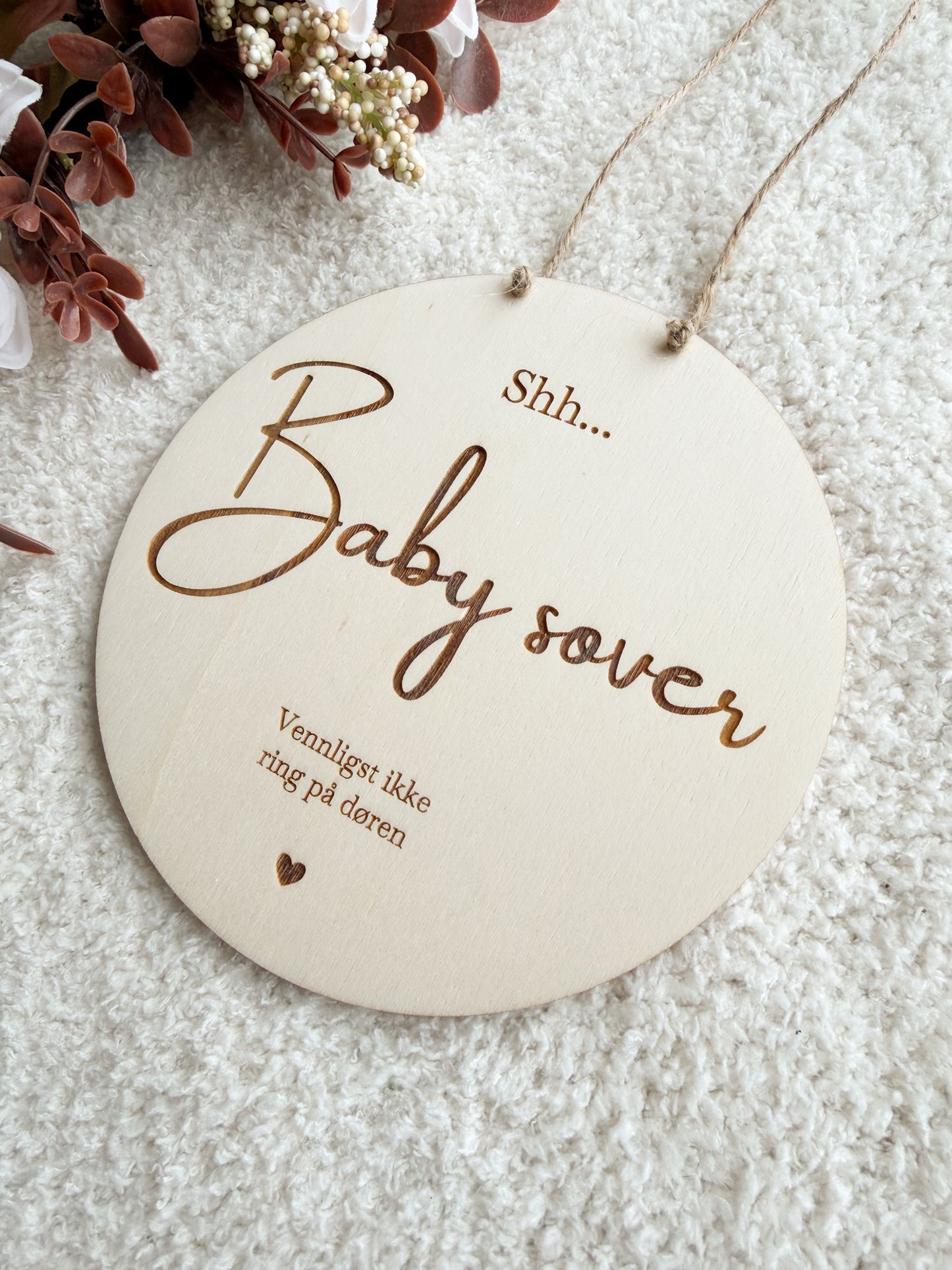 "Baby sover"-skilt