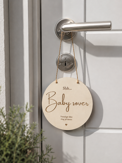 "Baby sover"-skilt