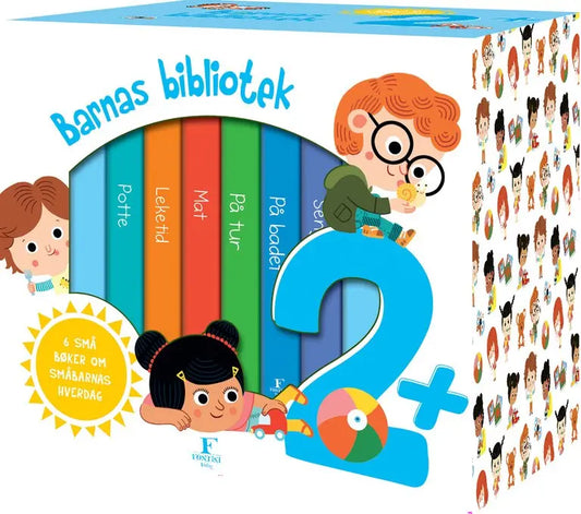Seks små papbøker om barnas hverdag