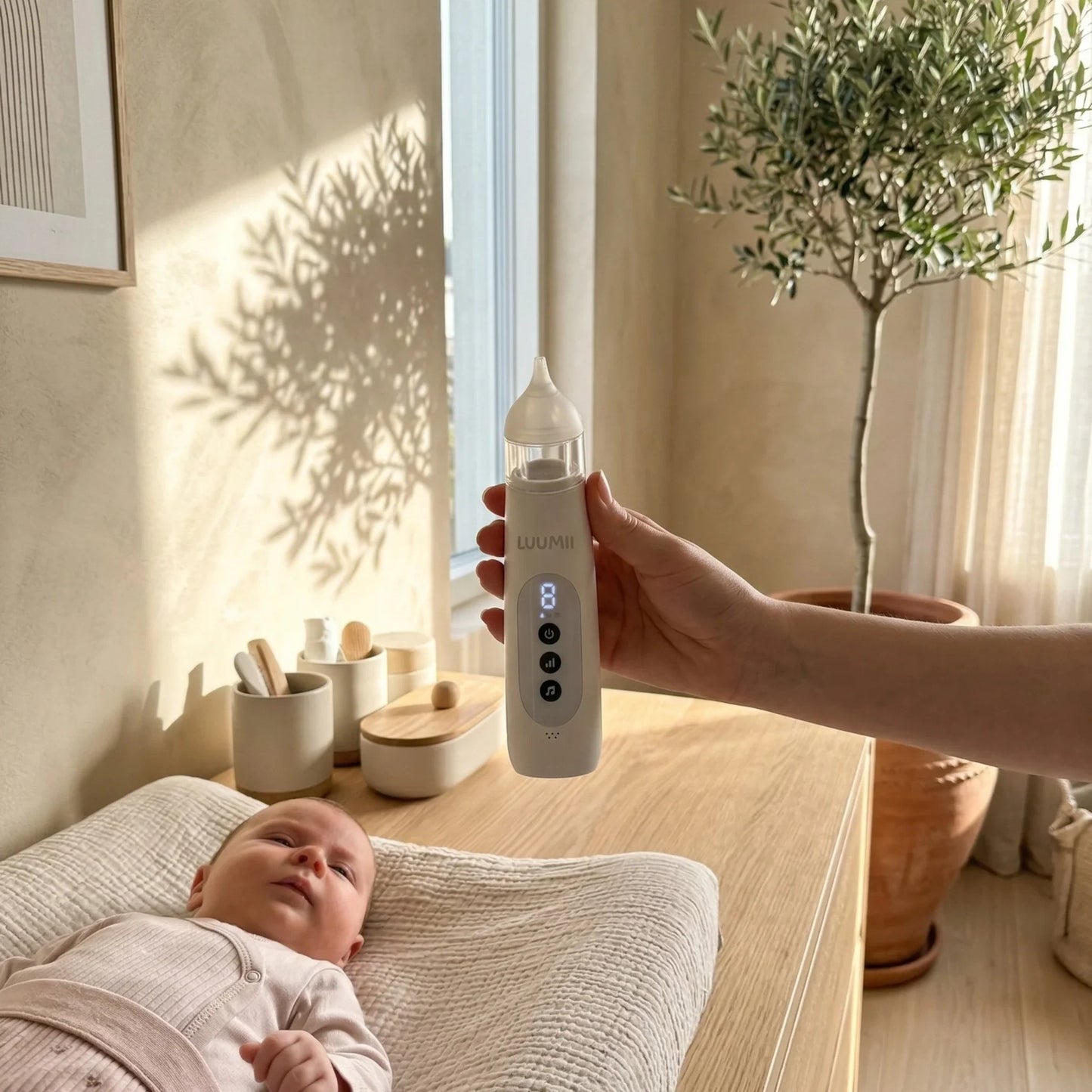 Elektrisk nesesuger for baby