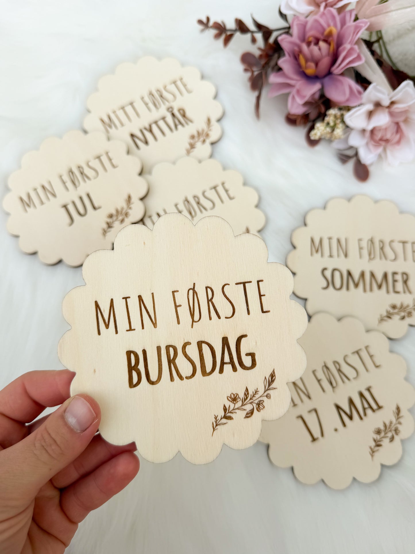 "Mine første" - fotoskilt
