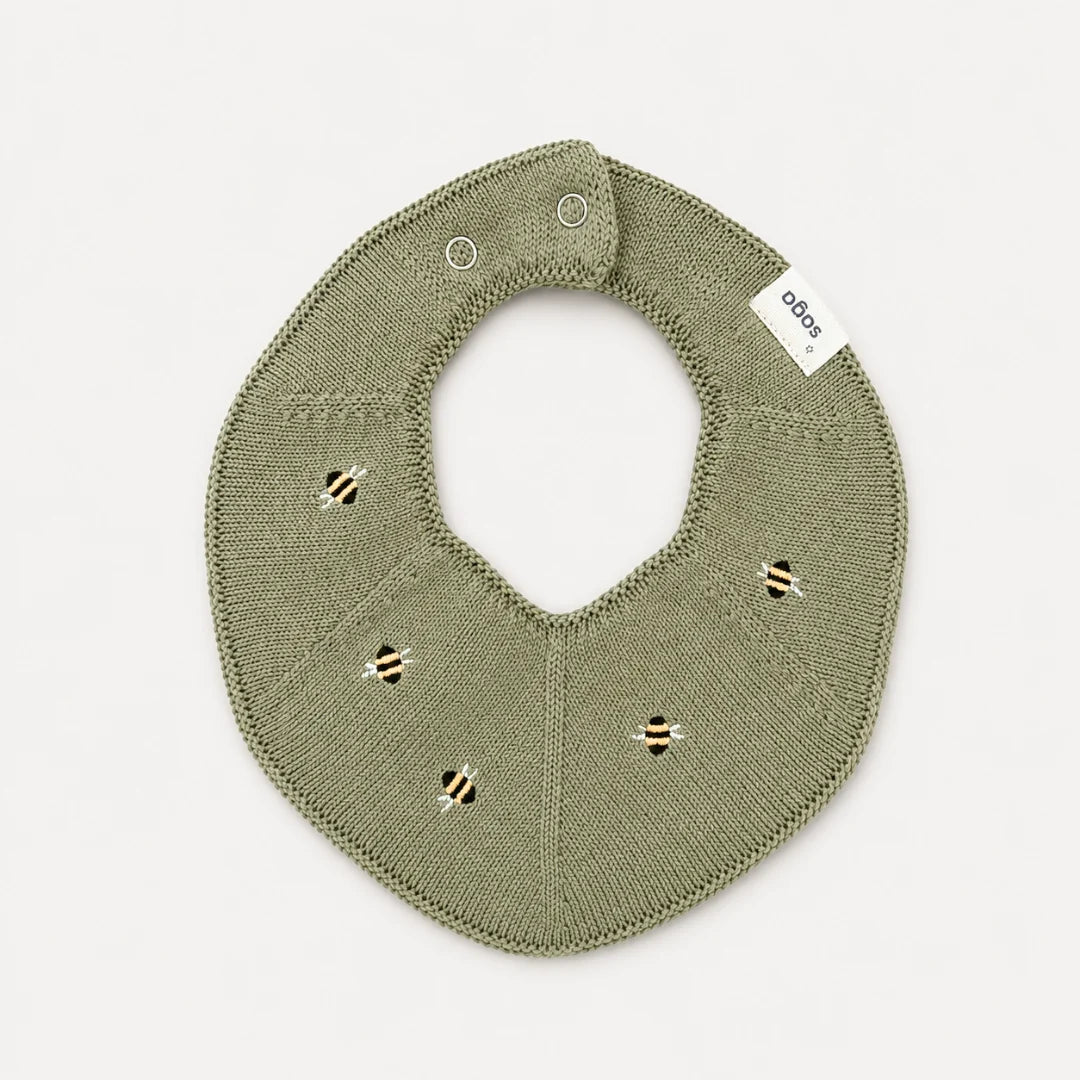 Strikket babysmekke – Little Leaf Bee