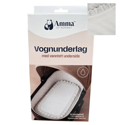 Vanntett vognunderlag - Hvit med blonder